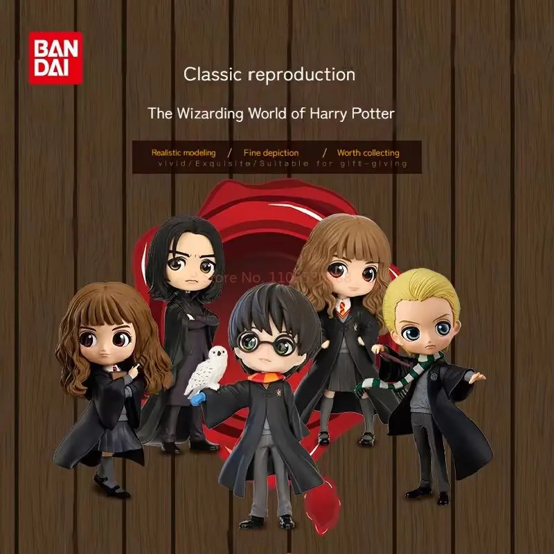 Bandai Q-Posket Serie Harry Potter Edizione carina Animazione Action Figure Modello Hermione Granger Ron Weasley Collezione Giocattolo per bambini