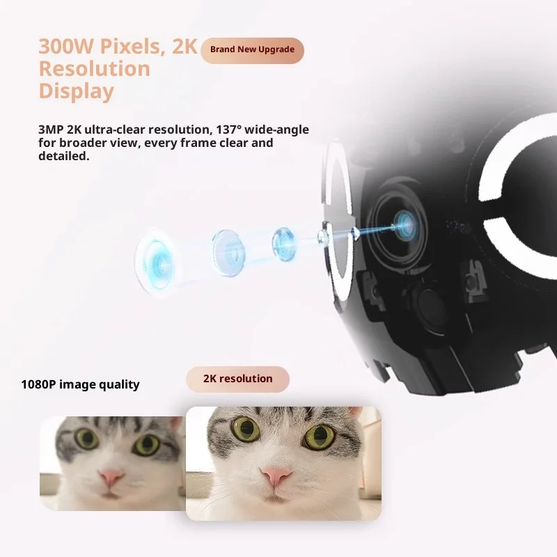 Enabot ROLA Mini Smart Robot Intelligent Mobile Camera Home Monitoring Wireless Indoor Pet Monitoring Robot Gifts view 3