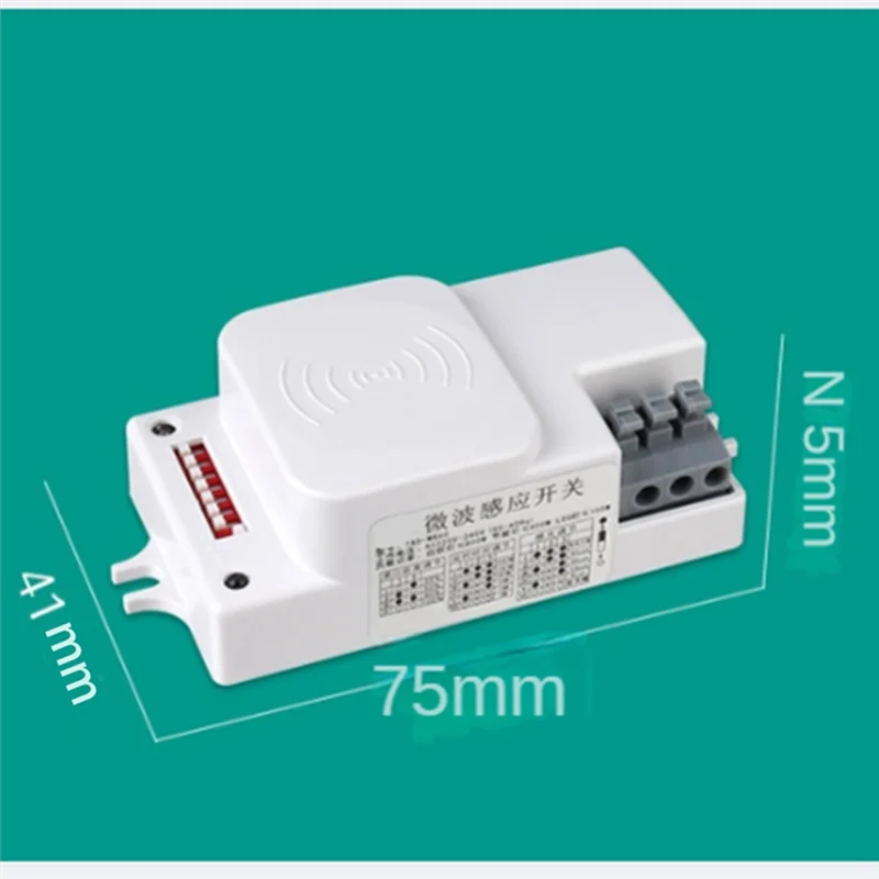 ABDE-TD 1 шт. 5,8G микроволновый сенсорный переключатель 220 В регулируемый многофункциональный светодиодный радарный датчик