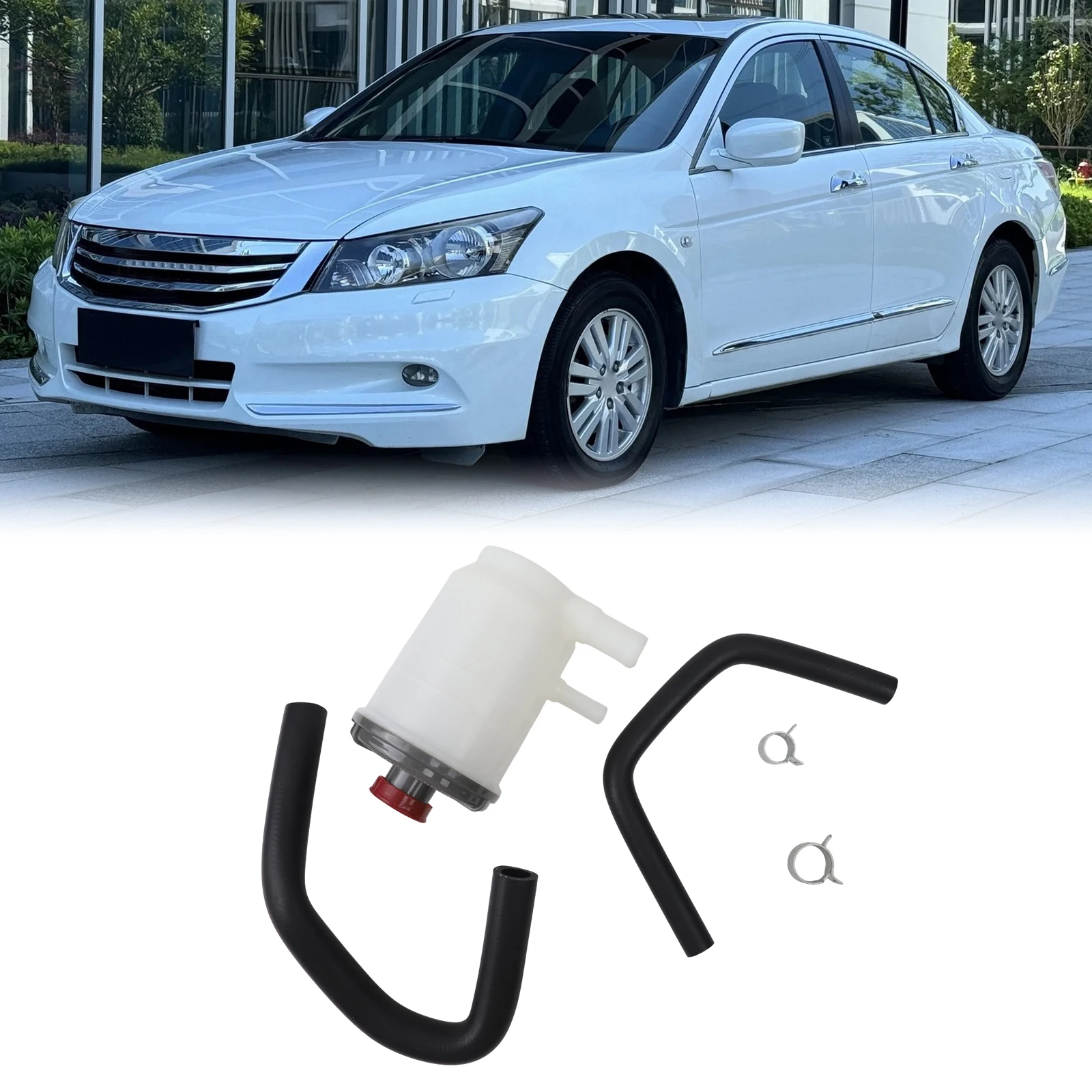 Car Engine Cooling System Part Coolant Tank As Shown Reservoir Tank Kit 3 Pieces Practical Design OE Replacement