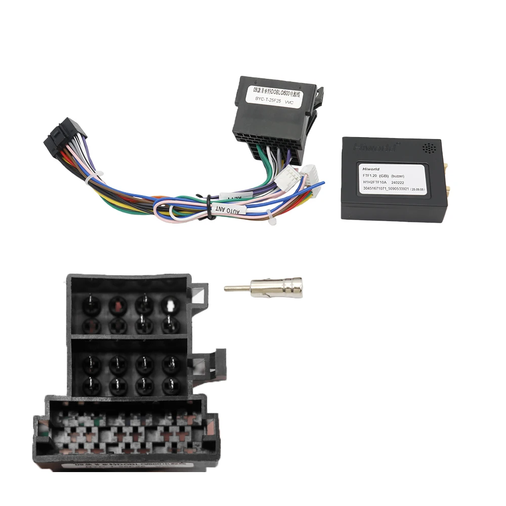 Car Radio Fascias Frame For Fiat Fiorino Qubo 2008-2015 9 inch Stereo Panel Harness Wiring Power Cord Cable