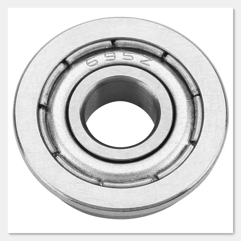 4/10Pcs F695ZZ Flanged Ball Bearings 5×13×4mm Double Metal Shield Miniature Flange Bearings