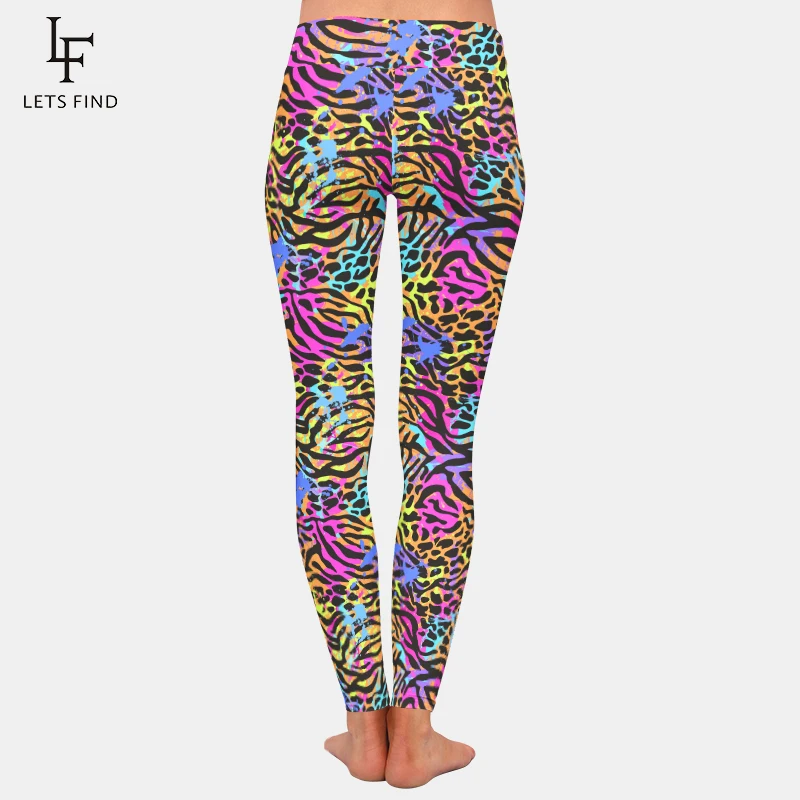 LETSFIND High Quaility Sexy Women Pants 3D Leopard Pattern Print Fashion High Waist Fitness Slim Girls Leggings