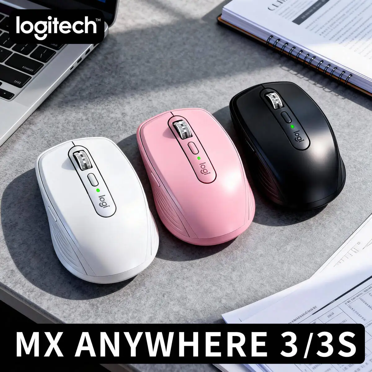 

Logitech MX Anywhere 3S Bluetooth Mouse High Accuracy Silent Clicks Ultra Responsive for Laptop Desktop Work