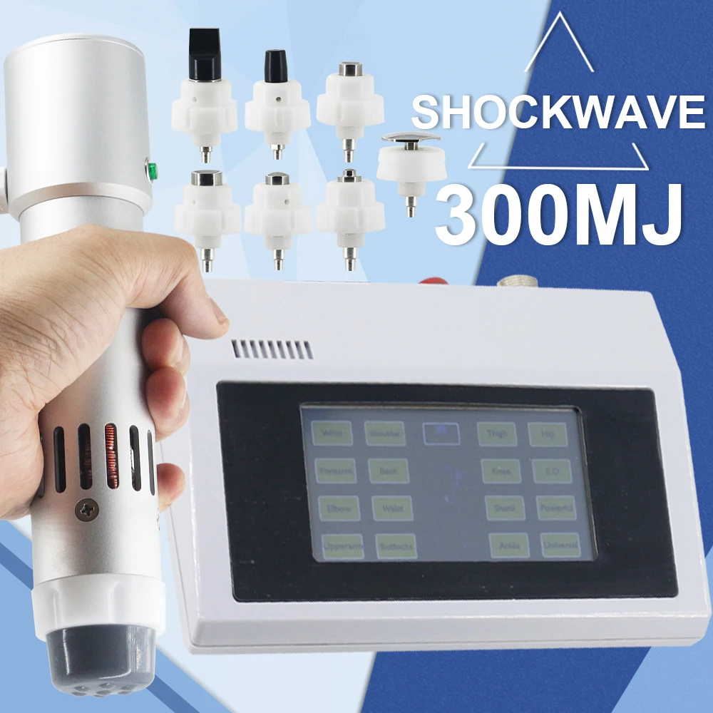 

300MJ New Professional Shock Wave Therapy Machine Handle For ED Treatment Relieve Elbow Pain Physiotherapy Shockwave Massager