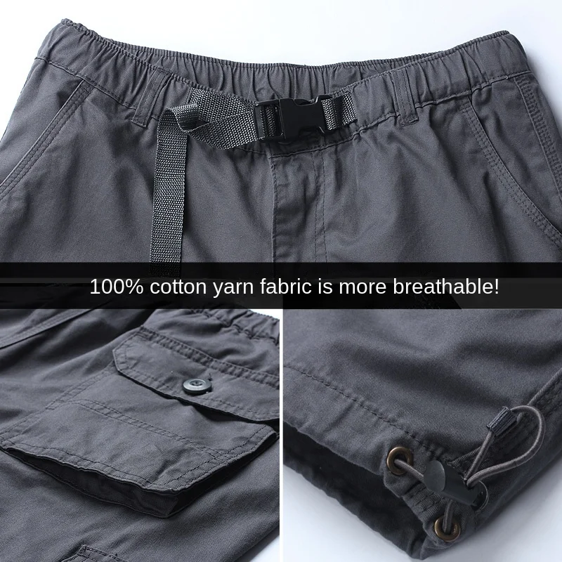 Cotton Invisible Open-Seat Pants Outdoor Sex Driver Fast Pants Men's Summer Casual Shorts Loose Sports Cargo Shorts Pants Men