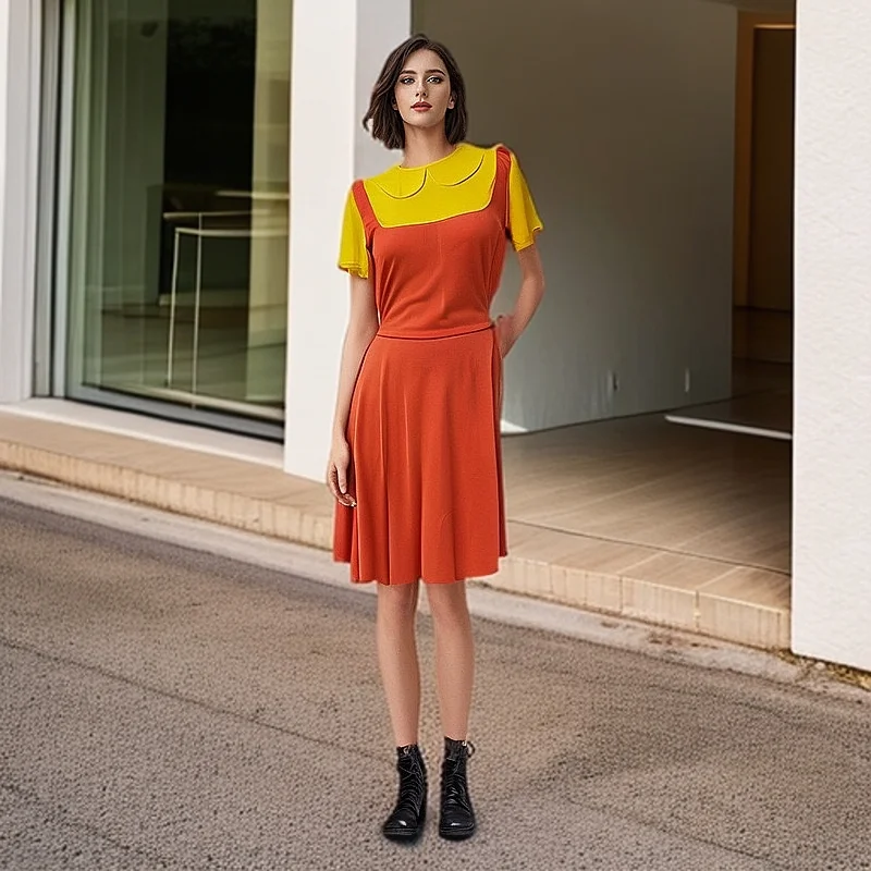 loween Parent-Child Cosplay Girls Dr with Flng Sves Costume Children's Skirt Polyester Fiber Spring Season