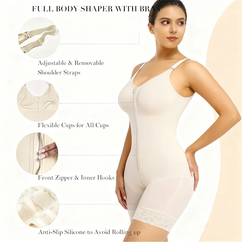 Women Compression Colombian Body Shaper Fajas Shapewear Slimming Girdles Reductive Corset Butt Lifter Bbl Sheath Garments