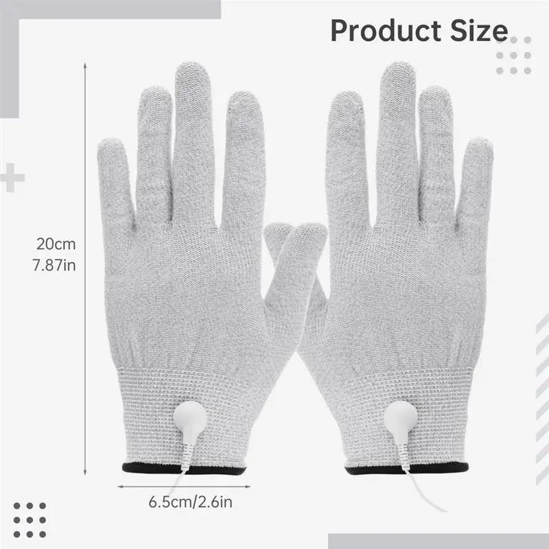 Electrode Gloves Conductive Gloves For Electrotherapy Electrode Massage Gloves Irritation Gloves Improve Blood Circulation