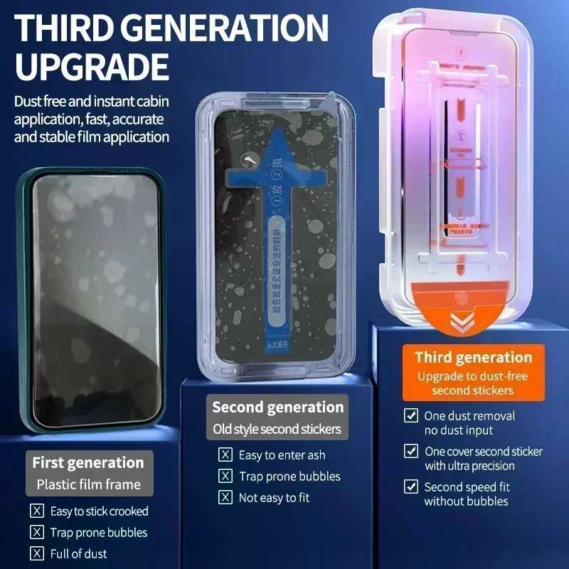 Película de vidrio templado antiespía para OPPO F21s F25 F23 F27 Pro Plus 5G 4G, Protector de pantalla de privacidad, Kit de instalación sin polvo, 5 uds.