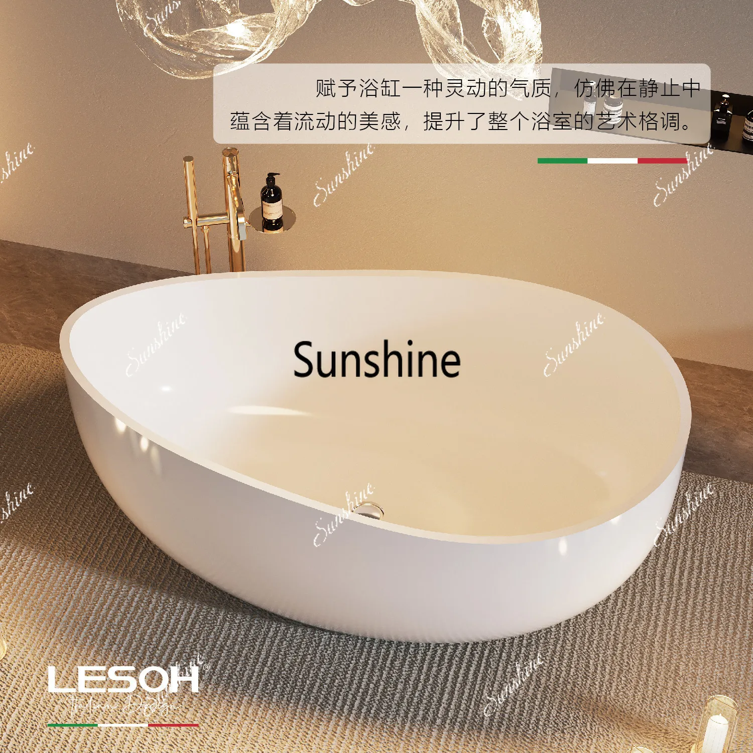 Acrylic freestanding bathtub villa home bed and breakfast hotel art design creativity large capacity