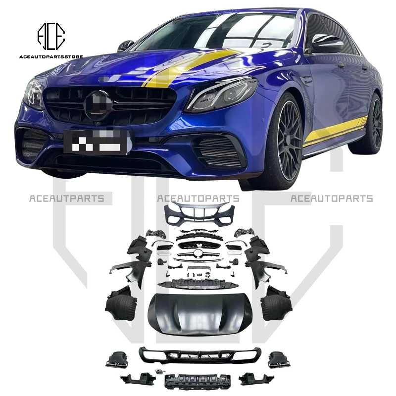 Bodykit For 2016-2020 W213 E-class upgrade E63S AMG 1:1 Car bumper Fenders Engine hood trunk