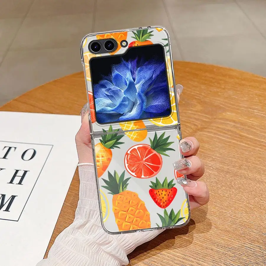 Color Fruit Case for Samsung Galaxy Z Flip 8 Flip5 Flip7 FE Z Flip 7 6 5 4 3 Flip6 Flip4 Flip3 Phone Cover