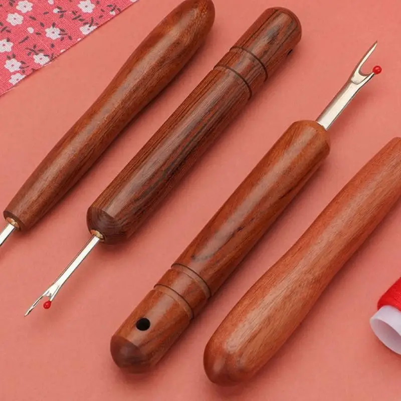 

Набор из 4 вспарывателей для швов крестообразной строчки с деревянной ручкой для удаления ниток и удобной эргономичной ручкой