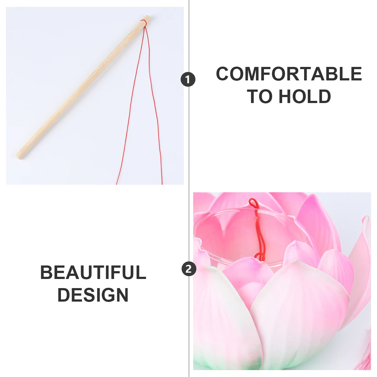 

Portable Lotus Lights Lantern Decorative Lanterns Props Water Lily Blessing Pink Shape