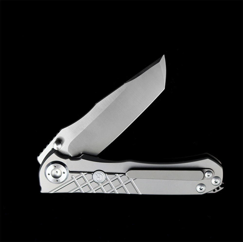 Cuchillo plegable con mango de titanio Chris Reeve Umnumzaan 100% N690
