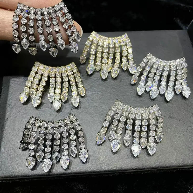 

Bilincolor модные серьги с кисточками из прозрачного циркония для женщин