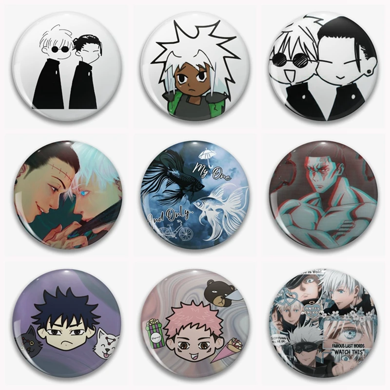 Jujutsu Kaisen Manga Nanami Chibi Suguru Badge Pin Cartoon Art Cute Creative Geto Satoru Gojo spilla per accessori borsa 58mm