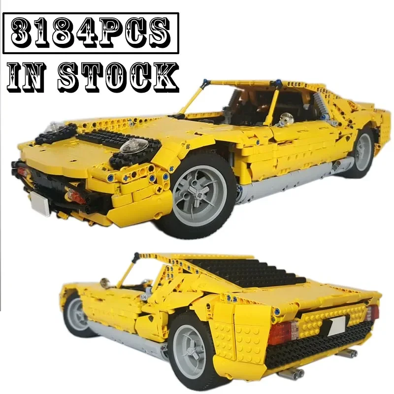 

New MOC-24194 1:8 Scale Miura Super Sports Car Model Buiding Kit Creators Block Bricks DIY Toys For Kids Birthday Gifts Boys Set