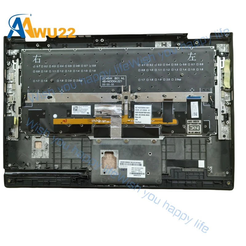 L... 2018 For Lenovo Thinkpad X1 Yoga 3rd Gen Palmrest US Keyboard 01LX828 02HL897