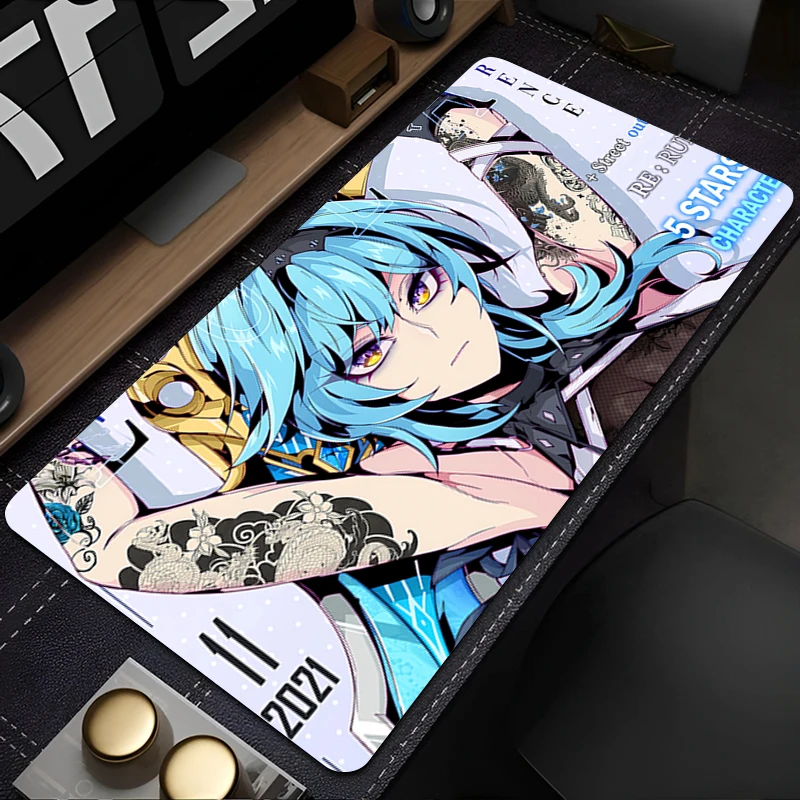 

Mouse Pad Design Non-Slip Desk Mat Portable Gaming Devil Oni Mask Accessories Stitched Edge For Home And Game For Gamer Mousepad