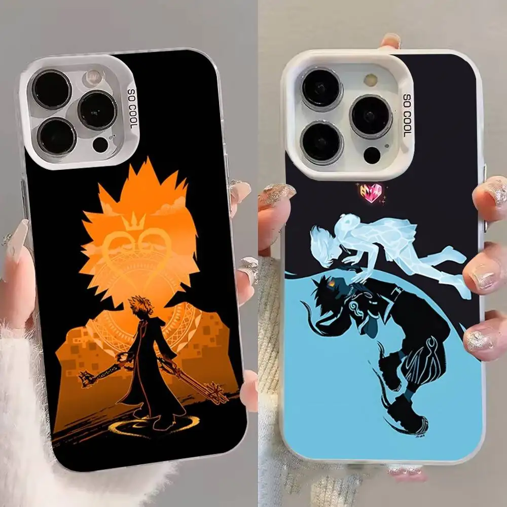 

Kingdom Hearts Game Phone Case For iPhone 16,15,14,13,12,11,8,7,Pro,Max,Plus,Mini,XS,SE White Candy Matte Shockproof Cover