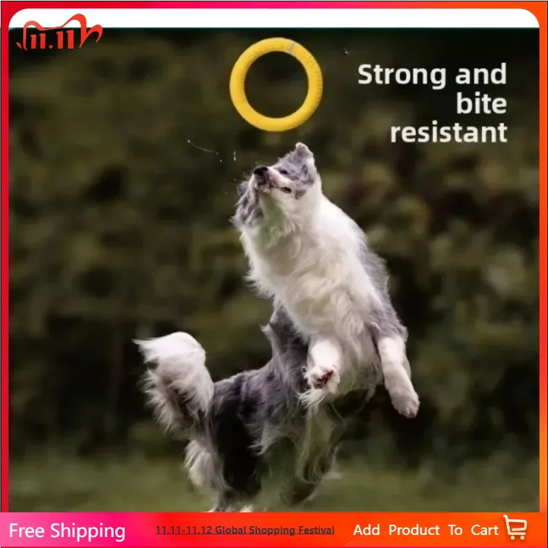 

Dog Toys Pet Flying Disk Training Ring TPR Material Floating Water Training Interaction for Dogs Dog Training Toy