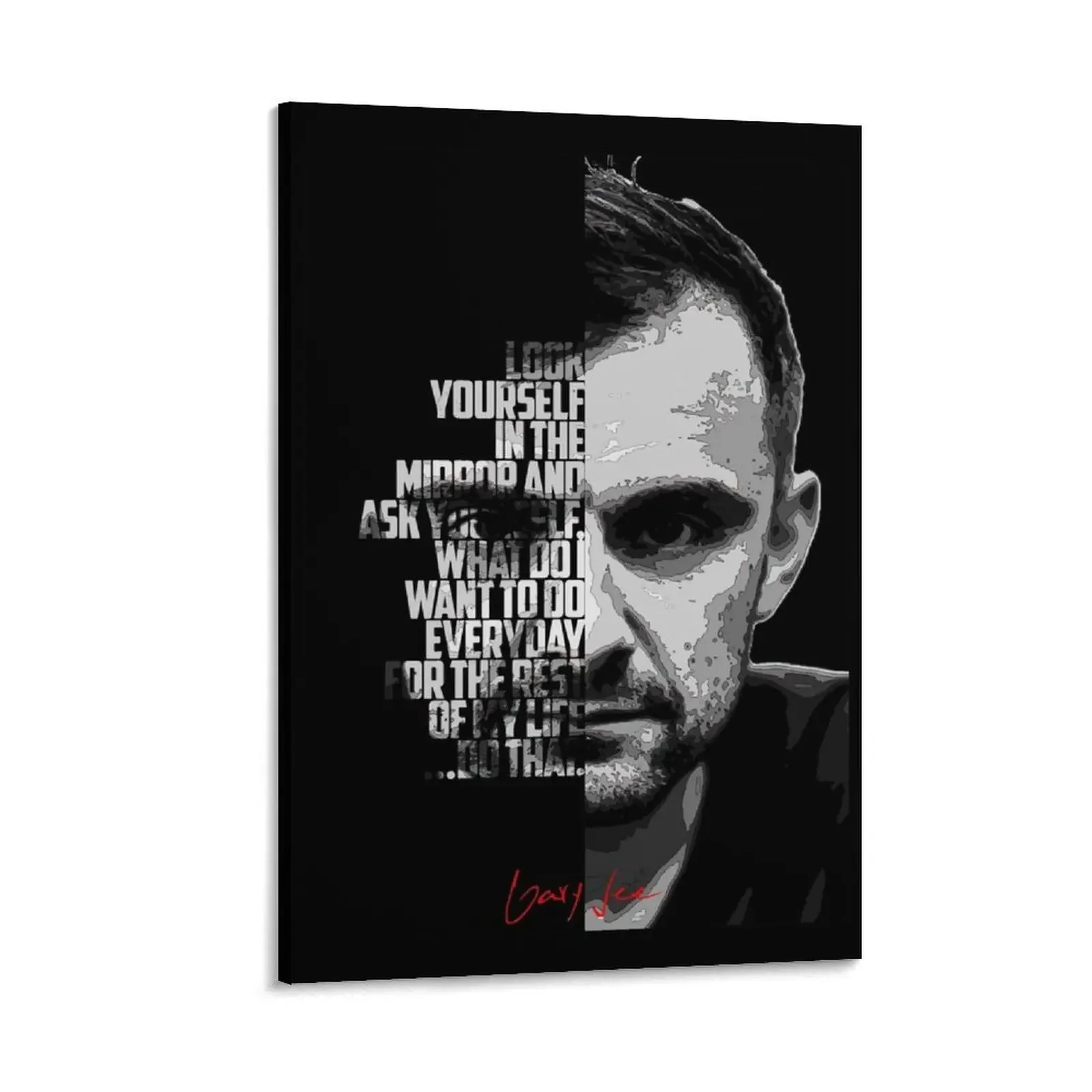 

Black and white Gary Vee Entrepreneurial quote. Canvas Painting posters