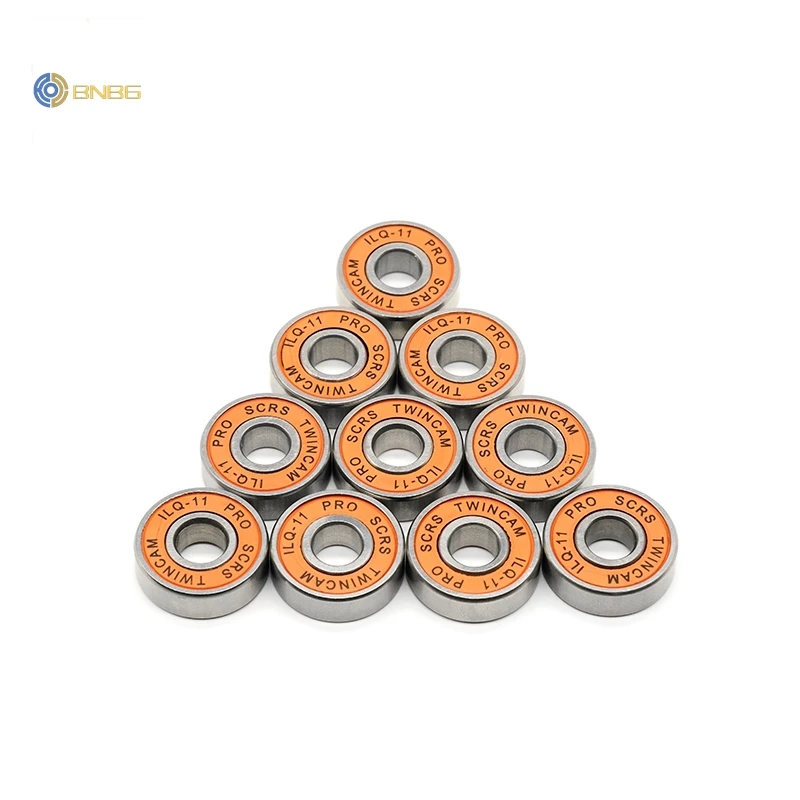 8Pcs ILQ-11 Orange Skate Scooter Bearing Longboard Speed Bearing Inline Skate Wheel Bearing