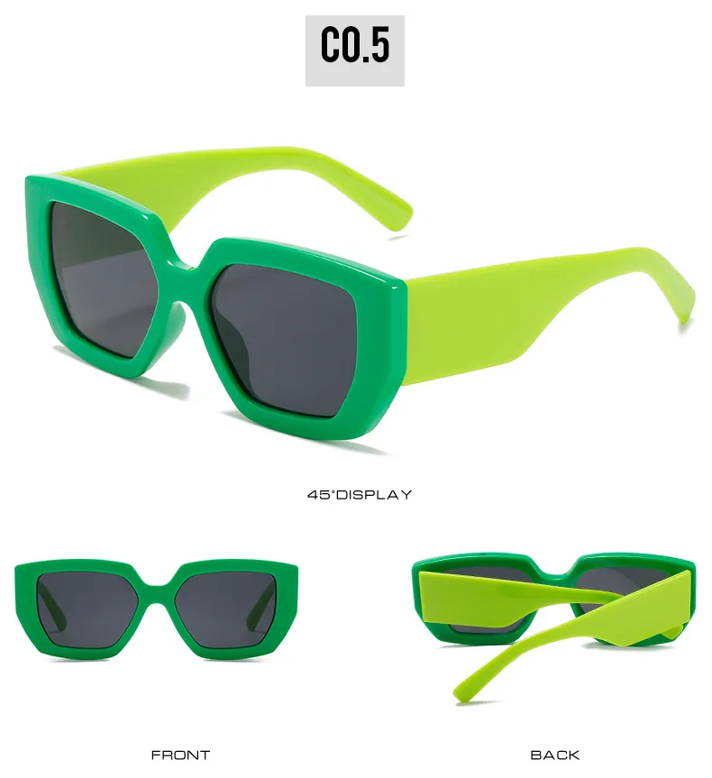 OEC-MANAGEMENT CPO Steampunk Platz Sonnenbrille Neue Frauen Männer Multicolor Punk Sonnenbrille Weibliche Übergroßen Fashion Shades Brillen UV400 – Detail 10