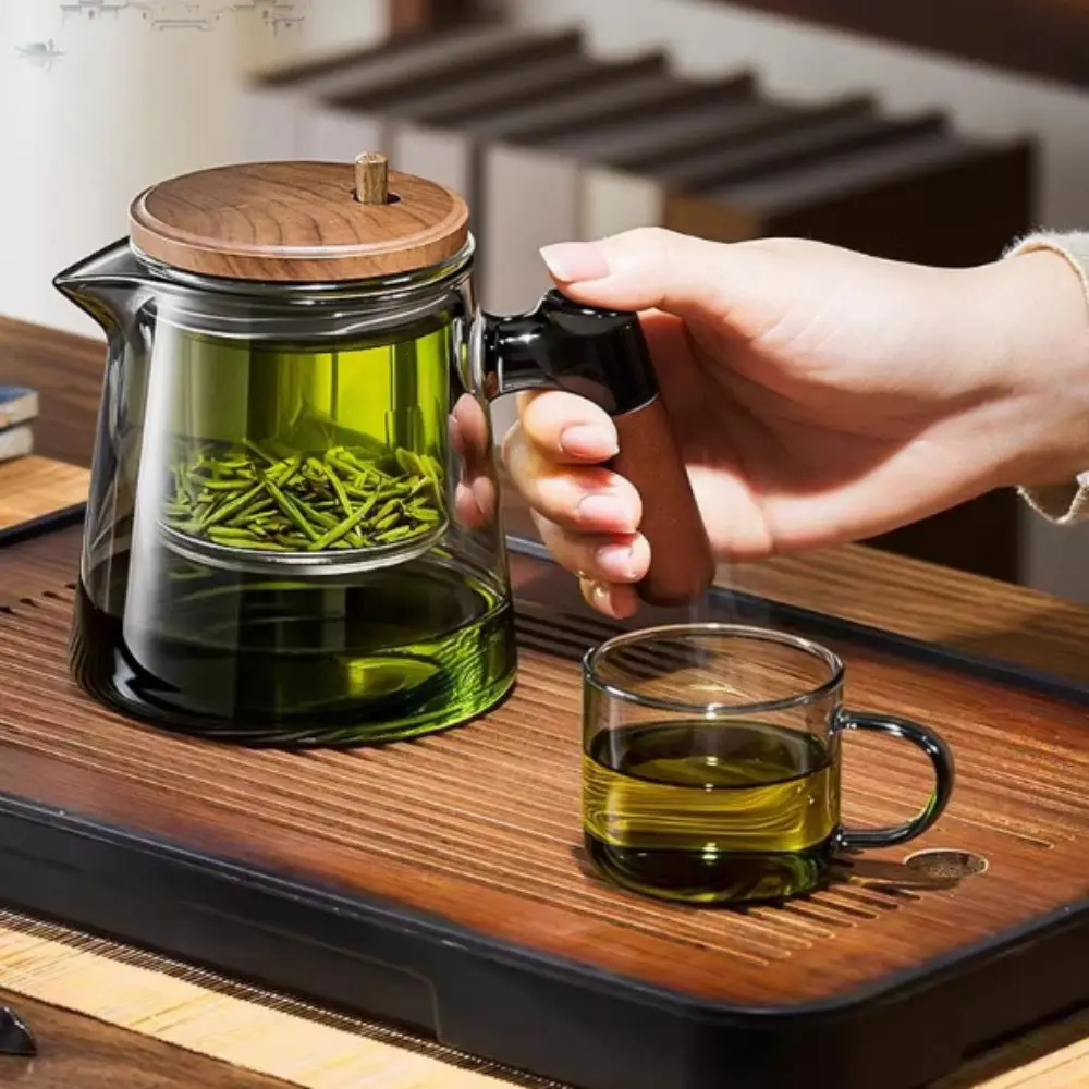 

Creative Tea separation Glass Teapot 650ML Heat Resistant Tea Pot with Infusers Transparent Press Control