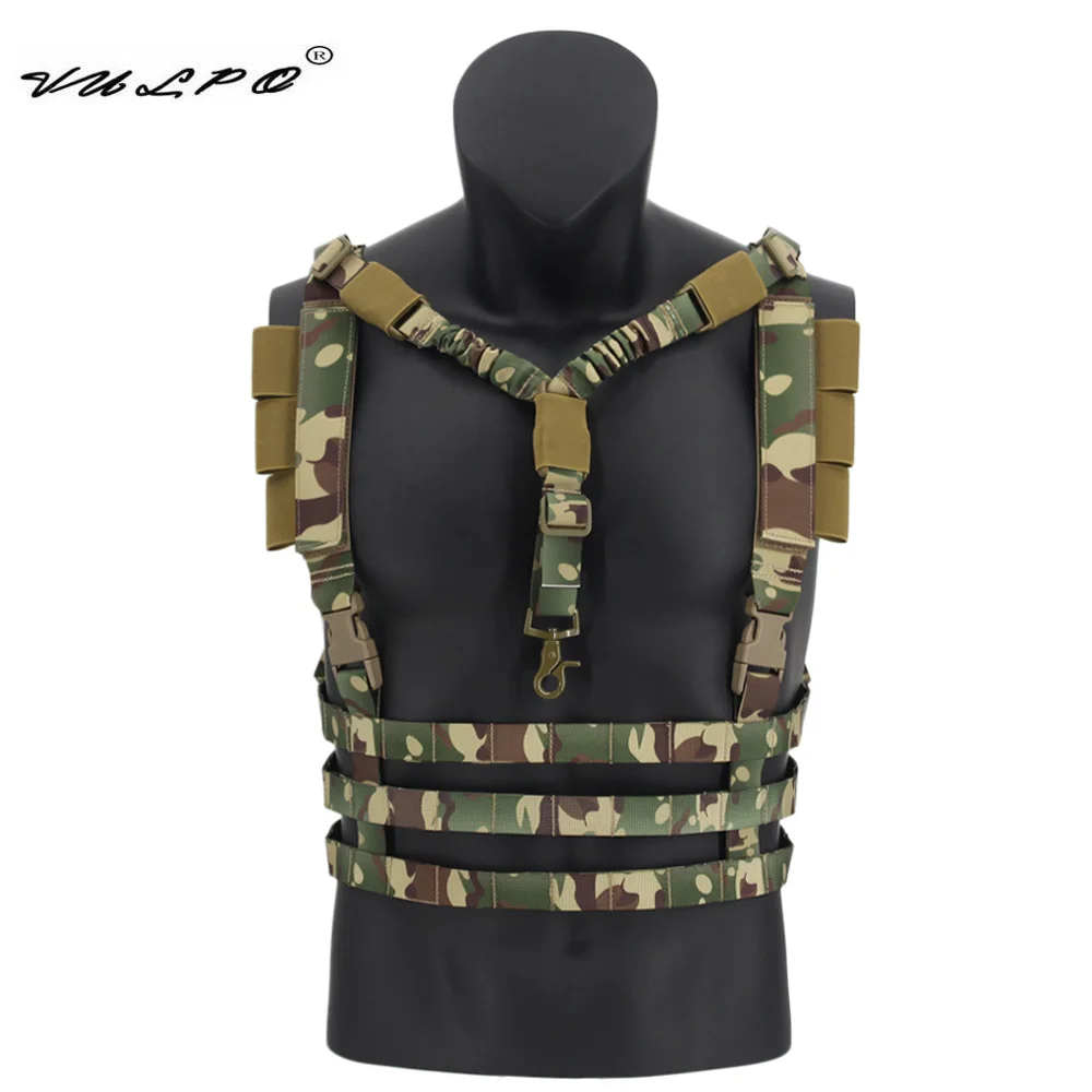 VULPO New Lighweight Tactical Vest Airsoft Chest Rig Vest Molle System Hunting Combat Vest With Gun Sling