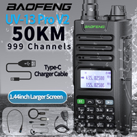BaoFeng UV-13 PRO V2 10W Powerful Dual Band Walkie Talkie Type-C Charger 16KM Long Range UV13 Pro Transceiver Ham Two Way Radio