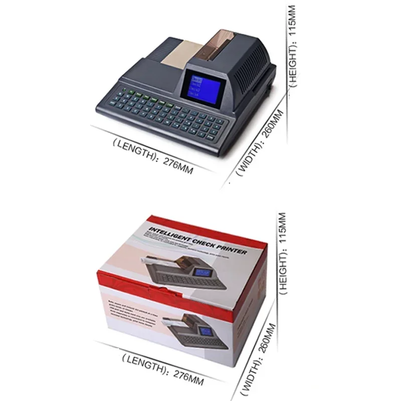 DY-2015 Automatic Keyboard Check Printer Check Writer Small English Electronic Bank Counter Standard Check Printer