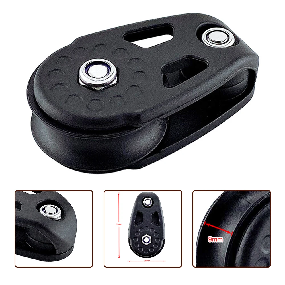 Effortless Anchor Lifting Nylon Kayak Boat Rope Pulley Block Marine Sheave for Stable Operation Heavy Duty Accessories