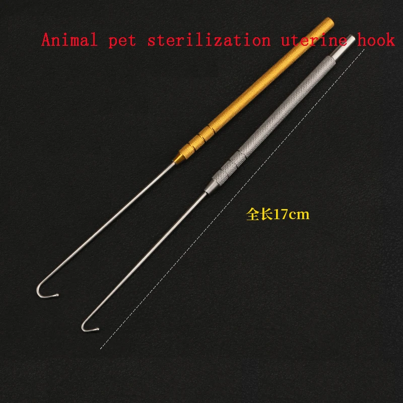 Ferramentas de esterilização animal, Ganchos uterinos e ovarianos, Pet Equipment, Dog and Cat Hook