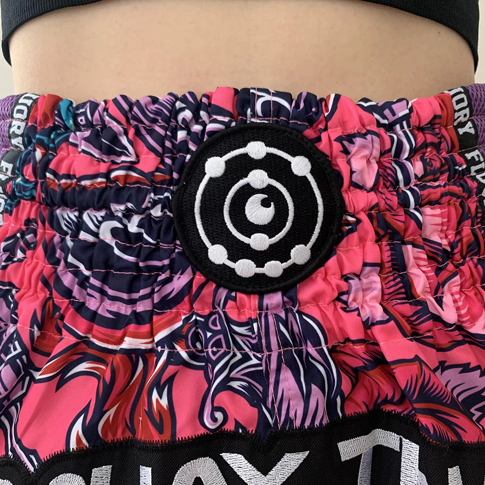 FLUORY MTSF90 MMA Fighting Muay Thai Shorts Boxeo Boxer Training Sports High Quality Kick Boxing Fitness Athletic Pants For Kid