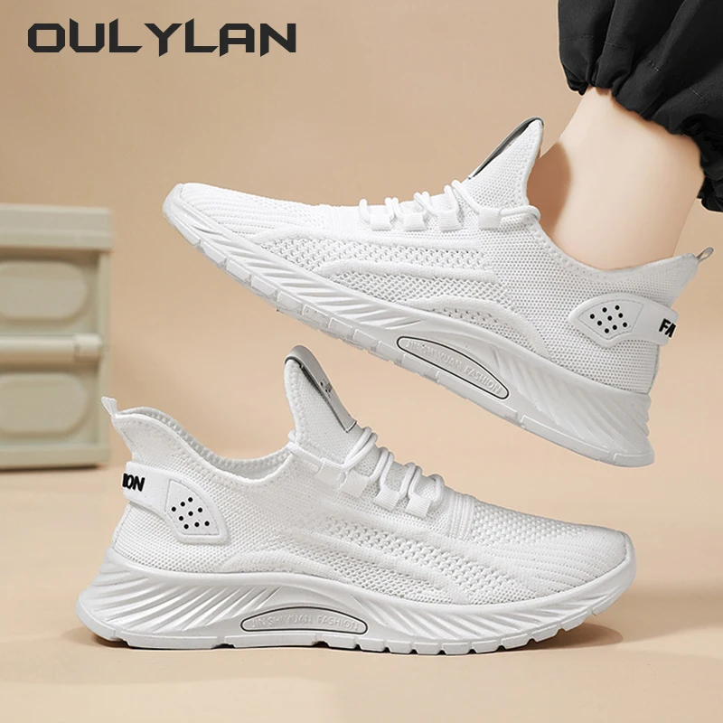 

2024 Spring Running Shoes Men's and Women's Fashion Trendy Flying Weaving Sneakers Casual Elastic Air Cushion Sports Shoes