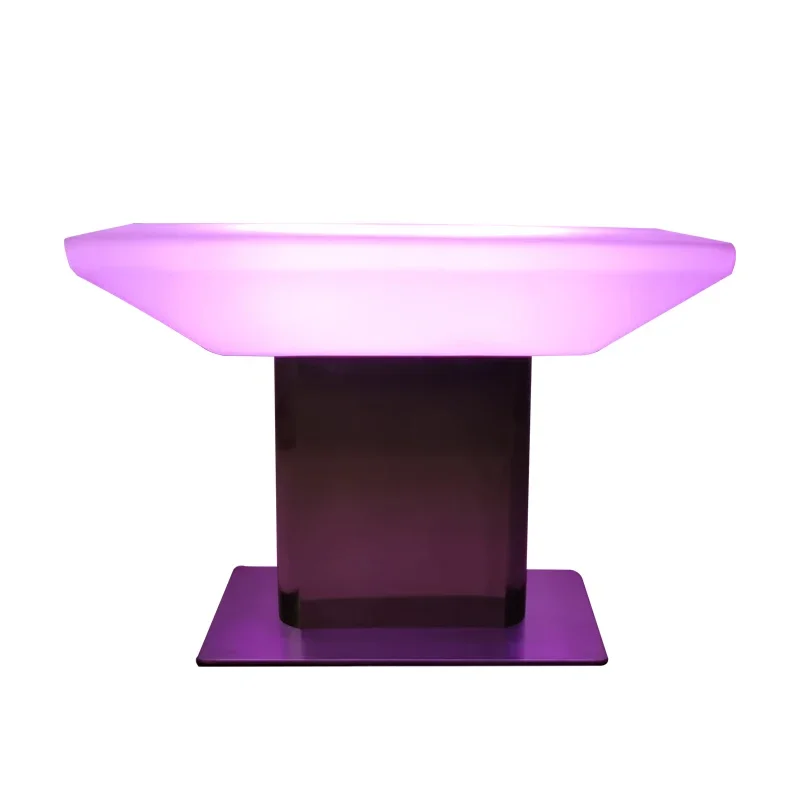 Leisure and entertainment remote control luminous coffee table outdoor table led charging high table and chair