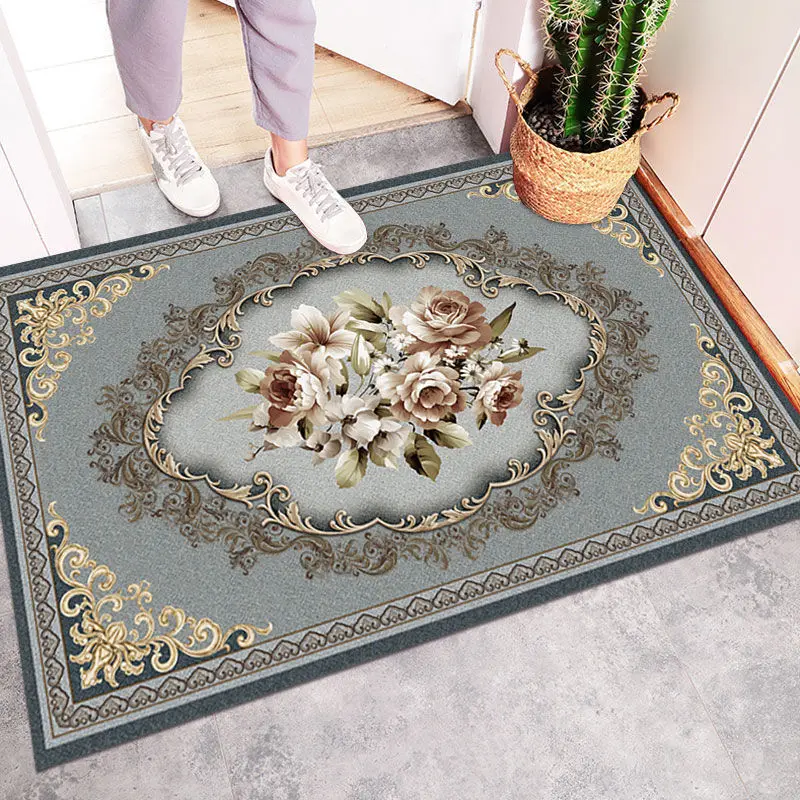 VIKAMA Crystal Velvet Entrance Carpet, Bathroom, Bedroom, Toilet, Home Kitchen Absorbent Foot Mat, Entrance Door Rug, Home Decor