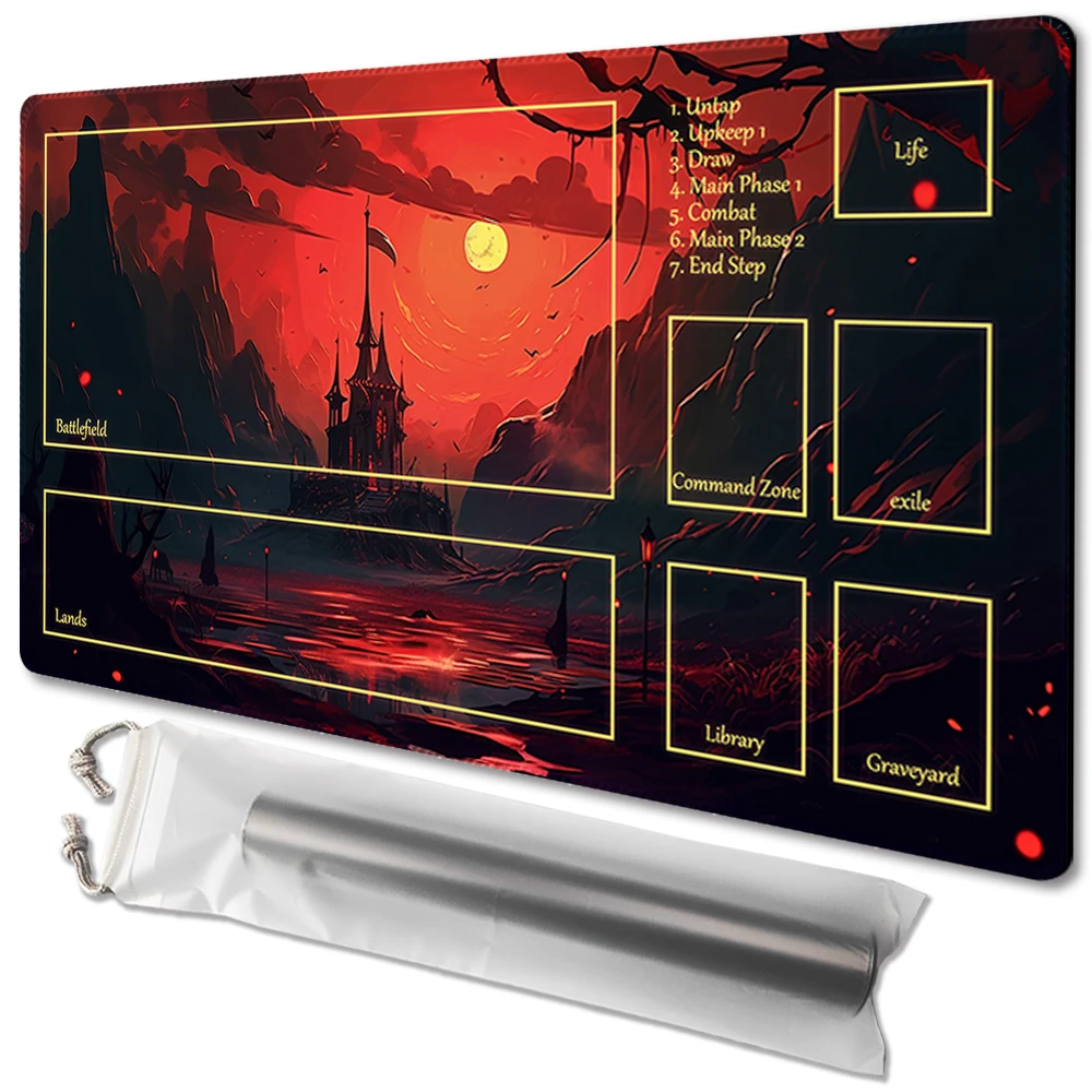 

The Crimson Sunset-Board Game TCG Playmat Table Mat Game Size 60X35 CM Mousepad Compatible for MTG CCG