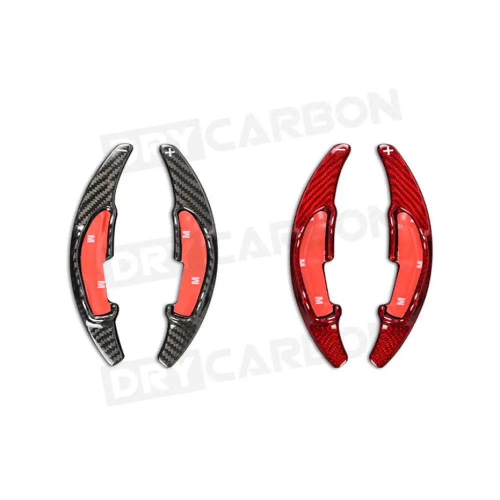 2Pcs Carbon Fiber Car Steering Wheel Shift Paddle Shifters Extension Decorations for BMW M2 M3 M4 M5 M6 X5M X6M Car Styling