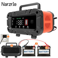 10A/6A/5A Fully Automatic Battery Charger 12V/24V Car Motorcycle Level 7 Charging Pulse Repair for Car Motorcycle AGM GEL WET