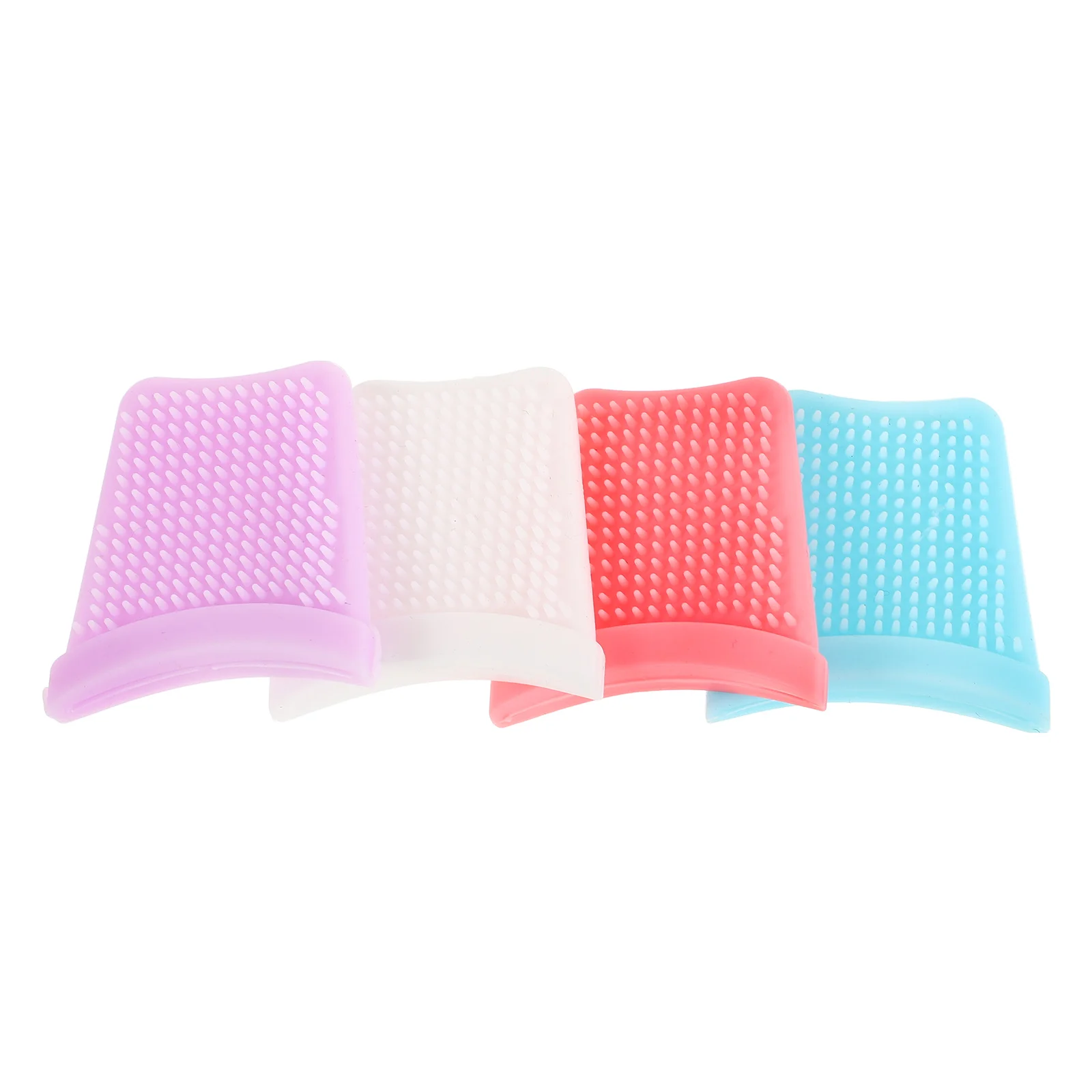 

4pcs Facial Cleansing Spatula Silicone Cover Replaceable Heads Safe Gentle Design Face Scrub Pads Exfoliator Skincare Tools