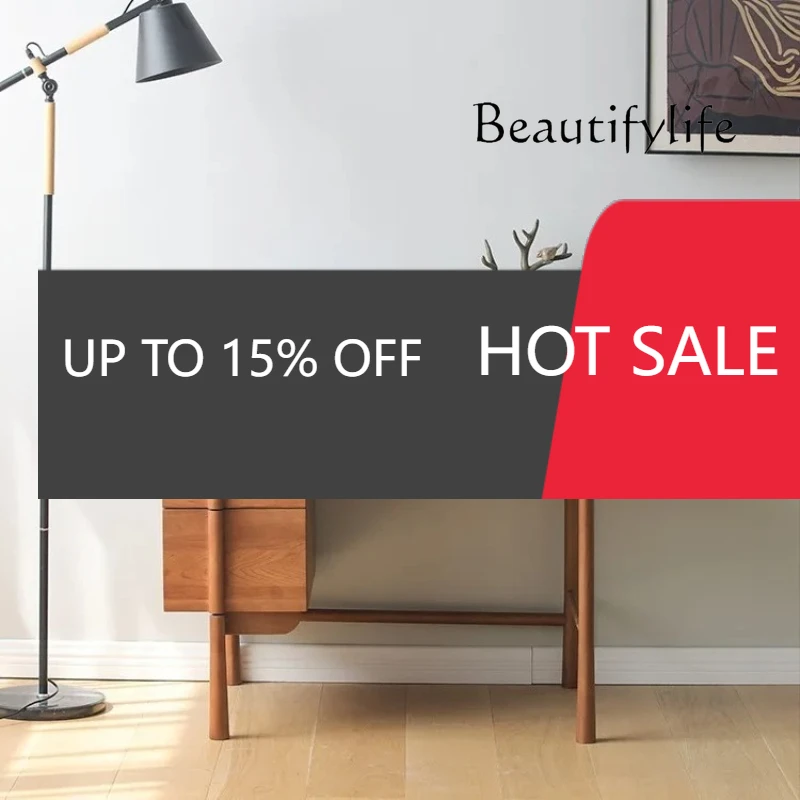 

Письменный стол S45 из массива дерева в скандинавском стиле, дизайнерский компьютерный стол в винтажном стиле