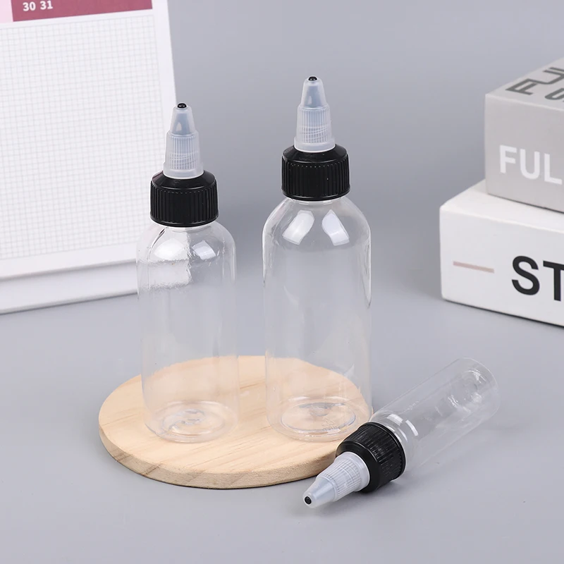 Africl'horloge-Capuchon torsadé transparent, liquide de jus en plastique, compte-gouttes, capuchon supérieur HI Twist, encre pigmentée de tatouage, beaucoup d'outils de maquillage