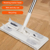 Electrostatic Flat Mop Rotatable Electrostatic Dust Removal Paper Mop Disposable Wash-free Mop Paper Household Floor Cleaning