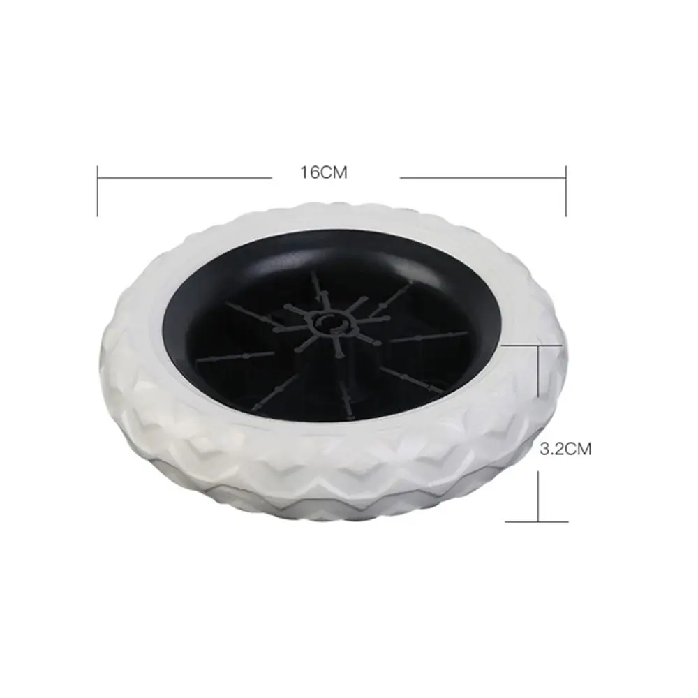2Pcs Shopping Cart Wheels Trolley Caster Replacement 6.5 Inch Dia Rubber Foaming