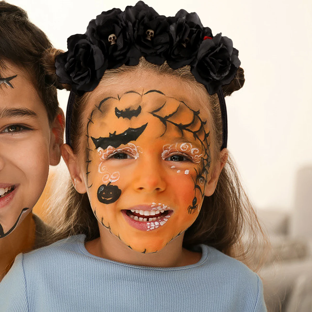 

Skull Hair Hoop Kids Girls Toddler Halloween Party Cosplay Accessories Lightweight Charm Group Photos Hair