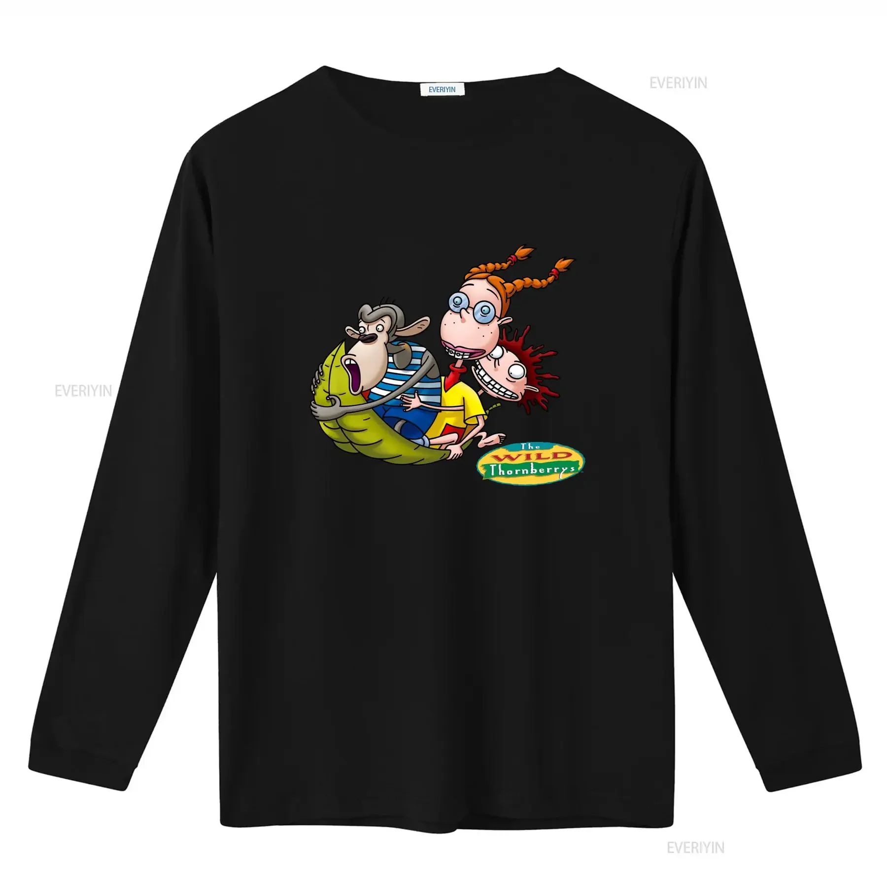Wild Thornberrys Eliza Darwin Donny On Leaf Cartoon Print T Shirt for S 2Xl Royal Blue vintage Washed graphic Stylish Unisex